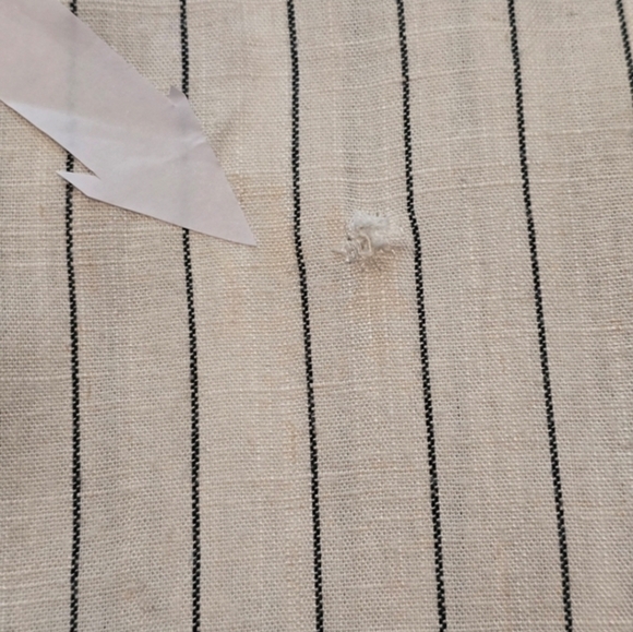 Marissa Webb Tie Waist Linen Dress Off White Casual Collared neck Short Sleeve - Picture 10 of 11